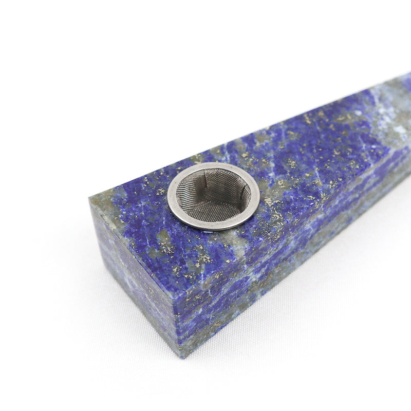 Natural Lapis Lazuli Flat Head Crystal Pipe