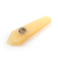 Natural Yellow Jade Point Crystal Pipe